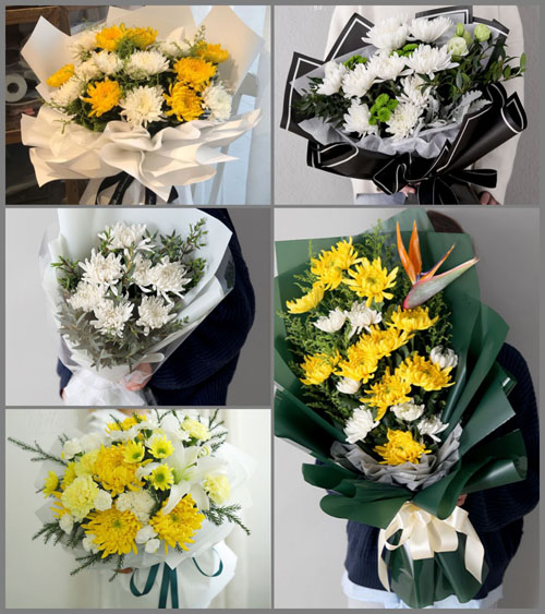 广东揭阳市普宁市麒麟镇堆下村白事花束代送